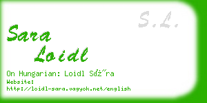 sara loidl business card